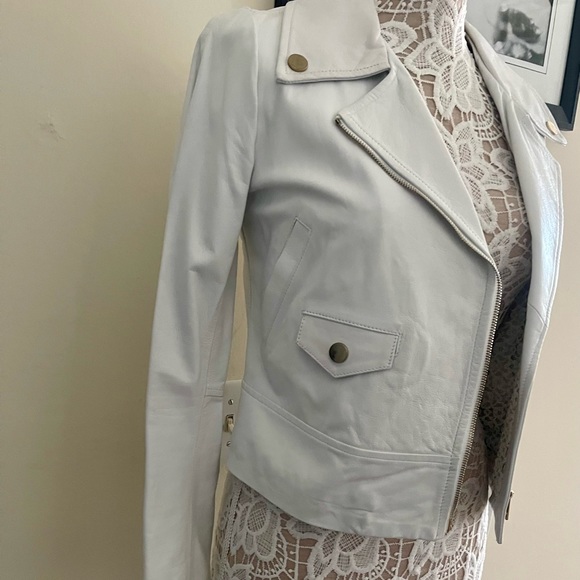 New Real leather jacket AnnaRita N size S EU 40 made in Italy org $559 - Picture 7 of 15